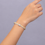 0.28CT DIAMOND PAVE CIRCLE BANGLE