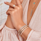 14K Rose Gold Diamond Bangle