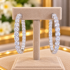 18K Gold Diamond Hoop Earrings – 6.23 CTW