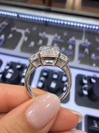 4.64 CT F VS1 Lab-Grown Diamond Three-Stone Ring in 14K White Gold