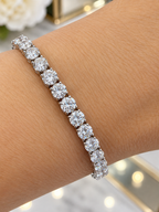 15.03 CTW Lab-Grown Diamond Tennis Bracelet - 14K White Gold