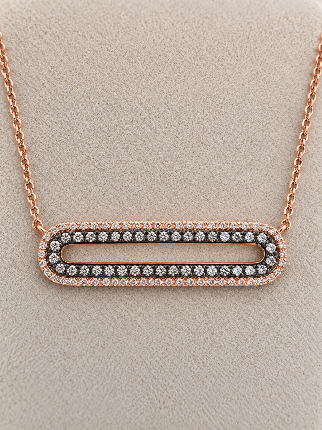 Kate Collin 14K Rose Gold 0.70 CT Diamond Necklace