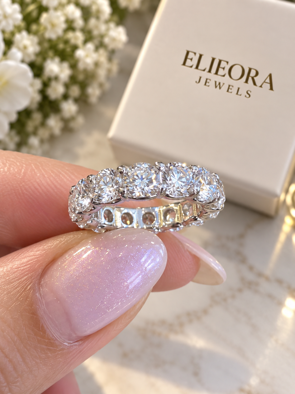 14 K Gold 6.75 CT Diamond Eternity Band