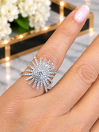 14K White Gold 0.58 CT Diamond Fashion Ring