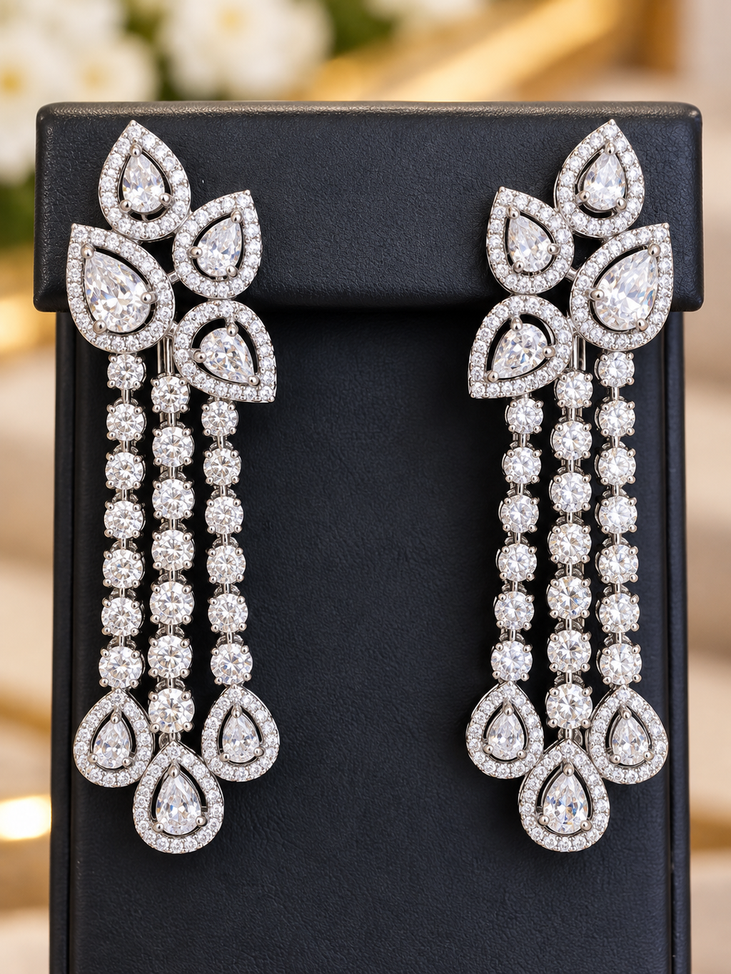 18K Diamond Chandelier Earrings – 9.29 CT