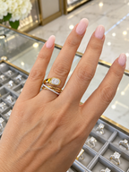 14K Yellow Gold Diamond Icon Plumeria Fashion Ring - 0.33 CTW