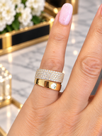14K Yellow Gold 1.03 CT Diamond Pavé Fashion Ring