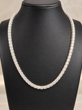 21.69 CTW Lab-Grown Diamond Tennis Necklace in 14K White Gold