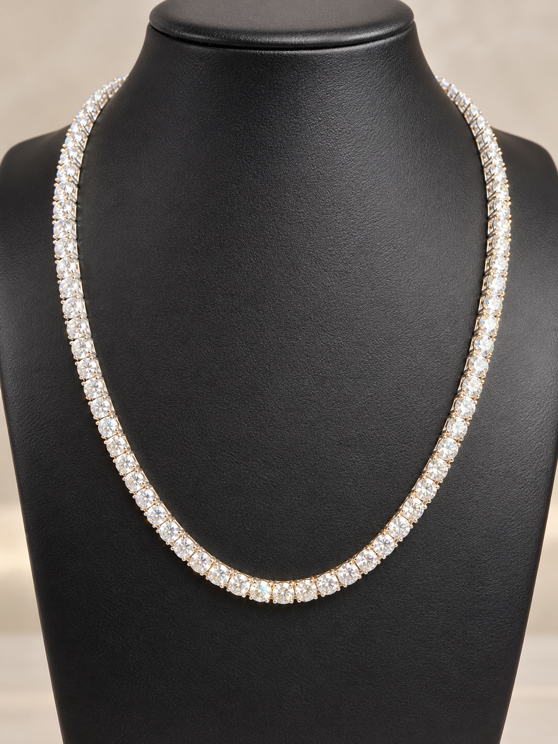 21.69 CTW Lab-Grown Diamond Tennis Necklace in 14K White Gold