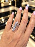 14K White Gold 2.11 CT Diamond Statement Ring