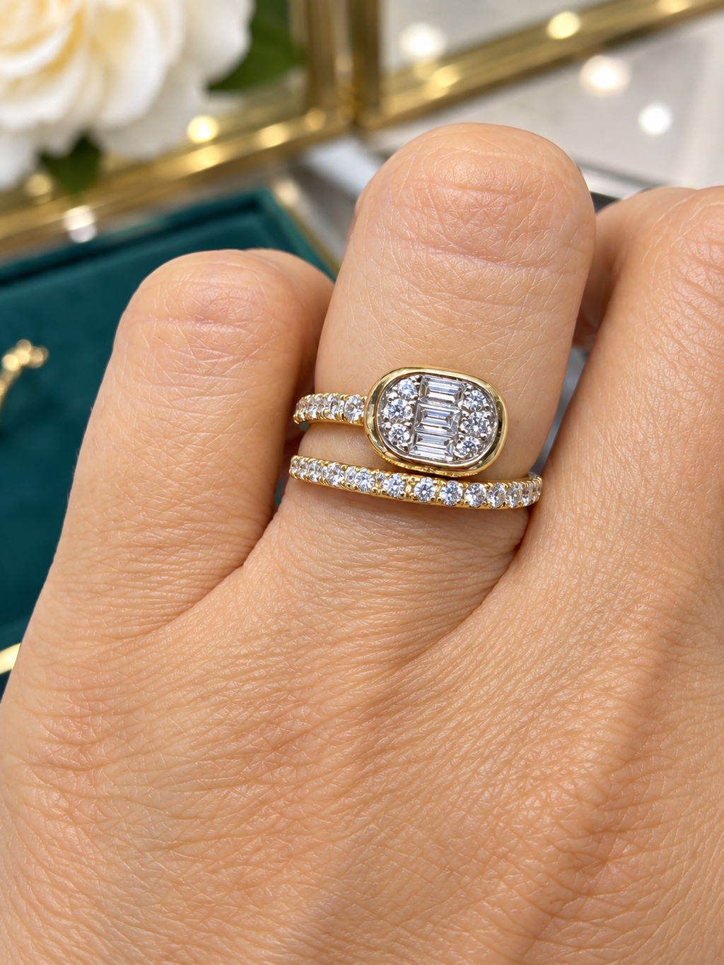 14K Yellow Gold Diamond Icon Lumeria Fashion Ring – 0.62 CTW