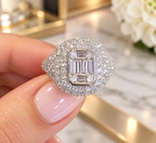 Kate Collin 1.85 CT Diamond Statement Ring in 14K White Gold