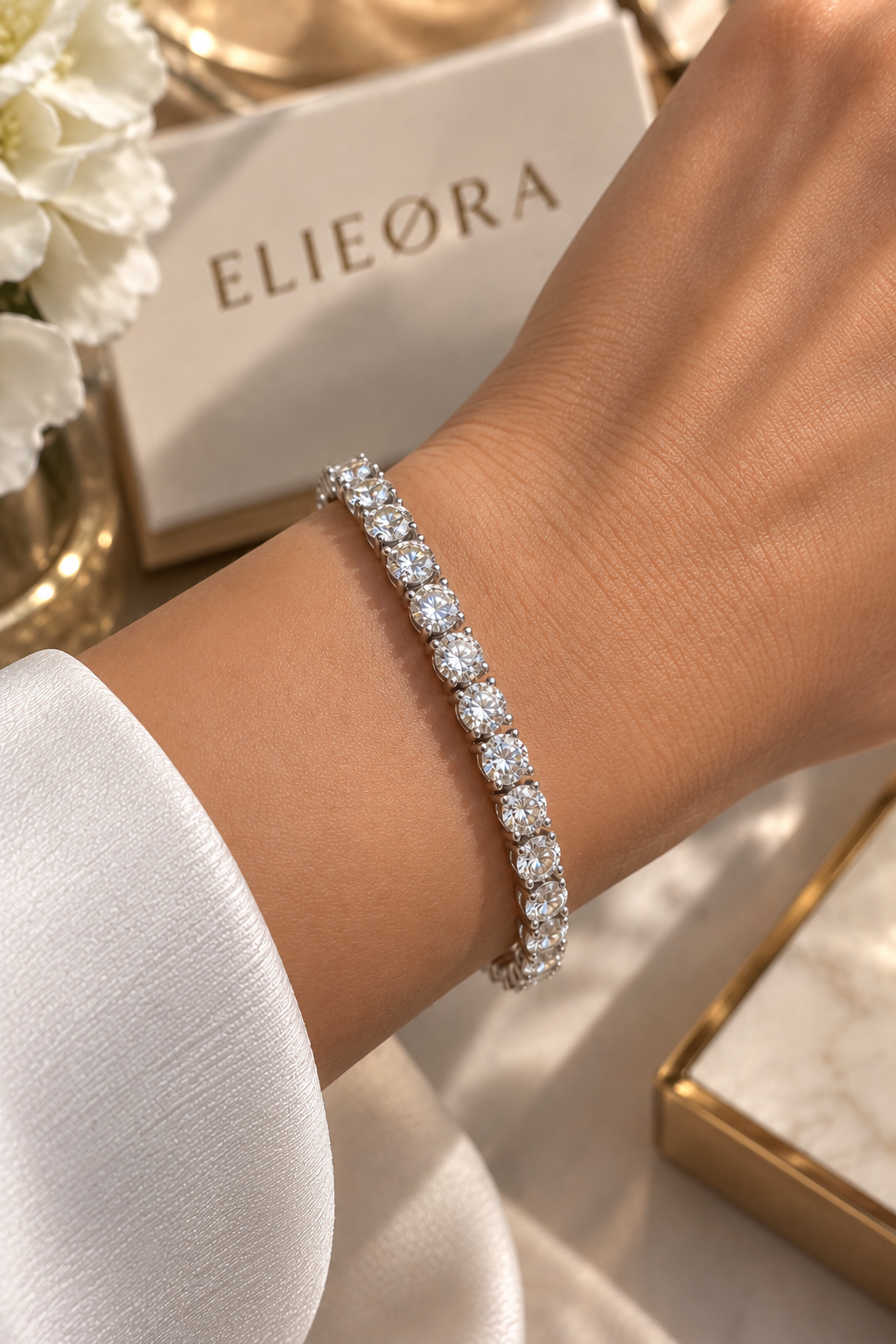 13.05 CTW Diamond Tennis Bracelet in 14K Gold
