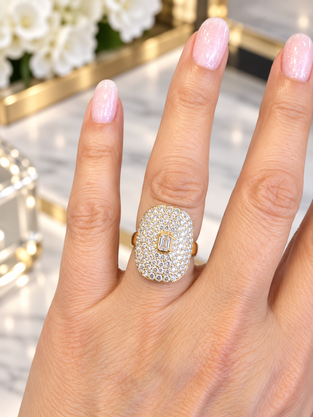 Bailey Collin 2.19 CT Diamond Statement Ring in 14K Yellow Gold