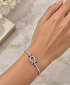6.00 CT Diamond Horseshoe Tennis Bracelet – 14K Gold