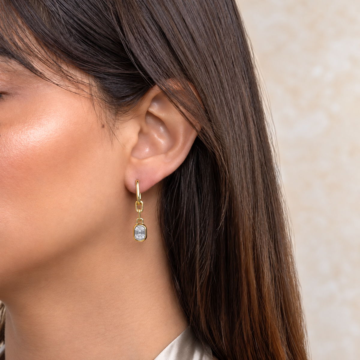 0.40CT DIAMOND BAGUETTE EARRING