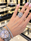 18K White Gold 3.06 CT Diamond Statement Ring