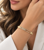 0.42 CT  Diamond Bezel Slider Bangle