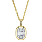0.55 CT DAMOND BAGUETTE CHOPIN CHAIN NECKLACE