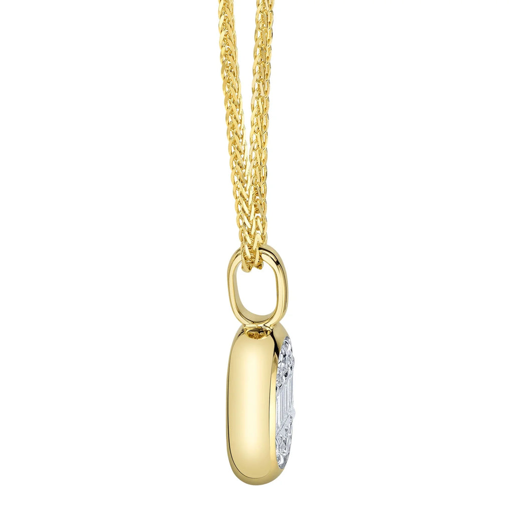 0.55 CT DAMOND BAGUETTE CHOPIN CHAIN NECKLACE