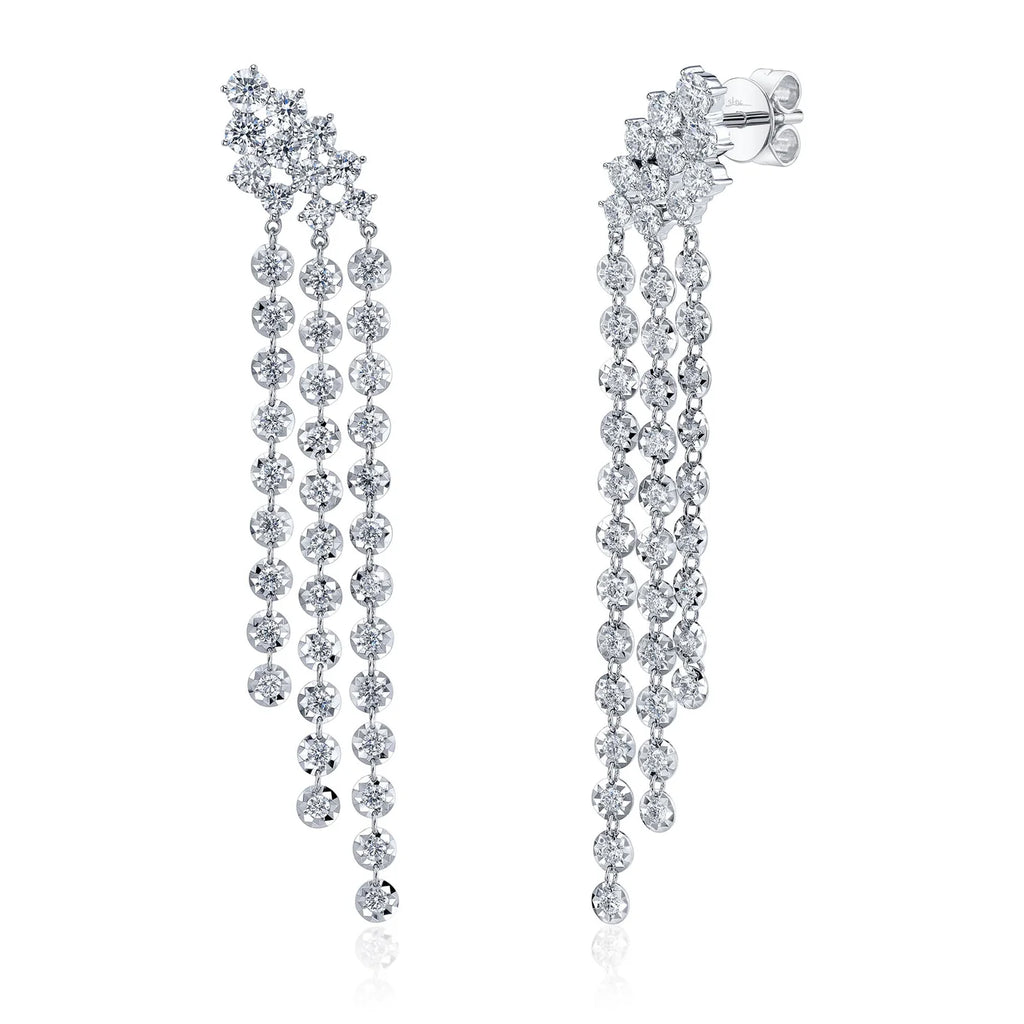 Ella 2.36 CT Diamond Cascade Earrings