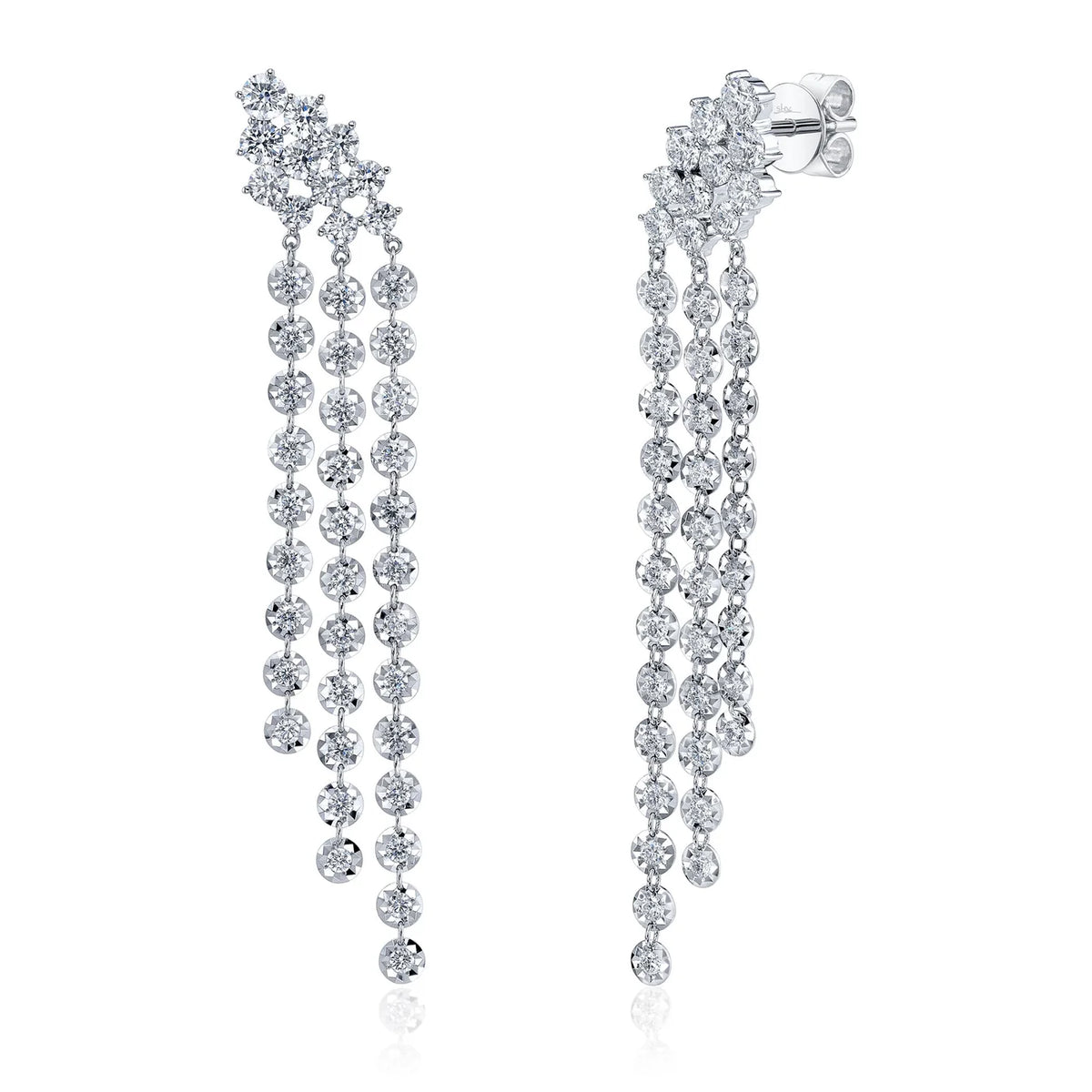 Ella 2.36 CT Diamond Cascade Earrings