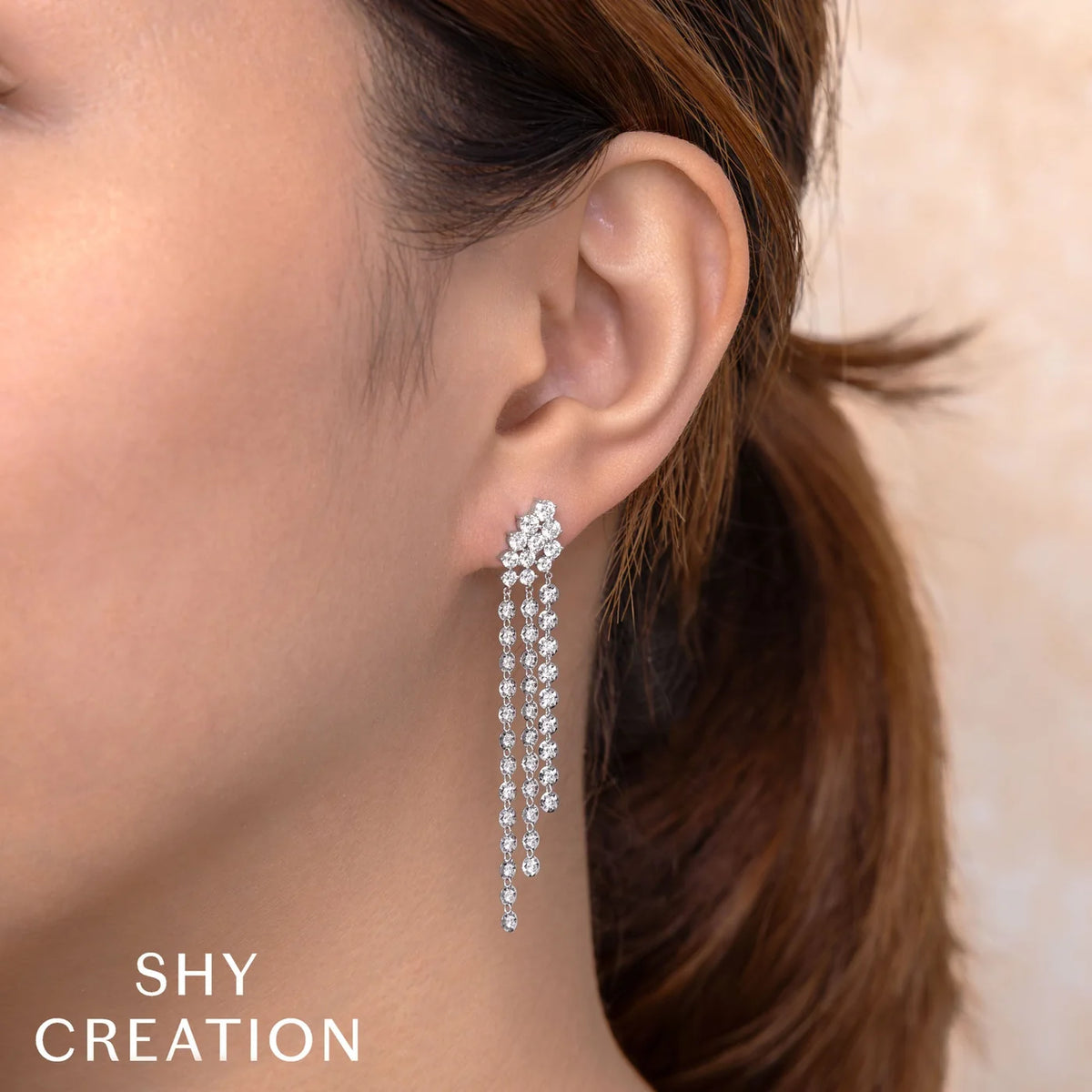 Ella 2.36 CT Diamond Cascade Earrings