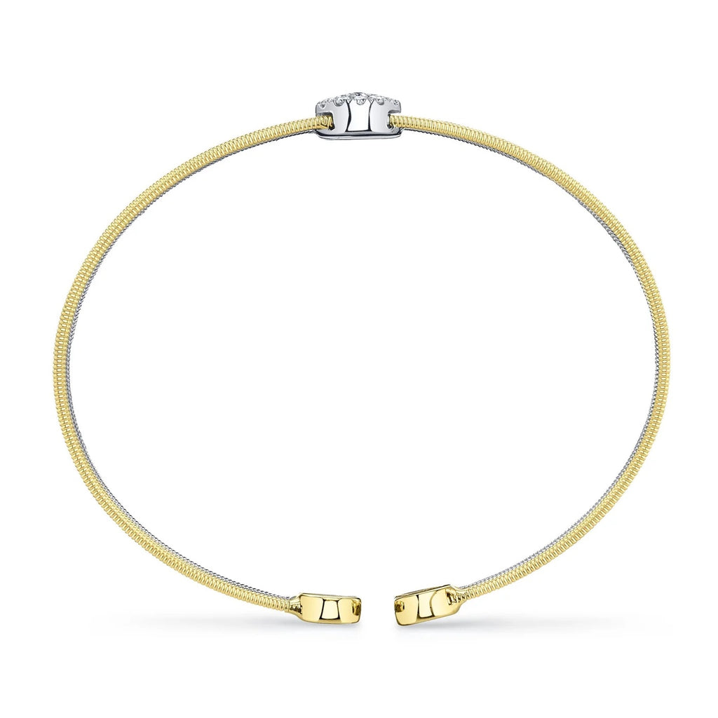0.28CT DIAMOND PAVE CIRCLE BANGLE