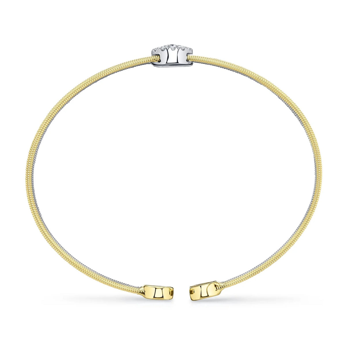 0.28CT DIAMOND PAVE CIRCLE BANGLE