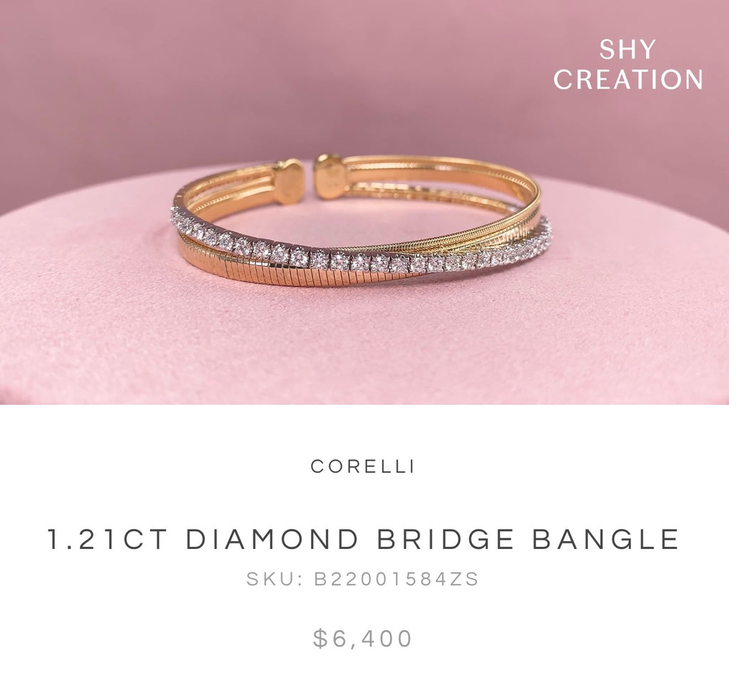 1.21CT DIAMOND BRIDGE BANGLE