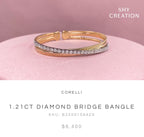 1.21CT DIAMOND BRIDGE BANGLE
