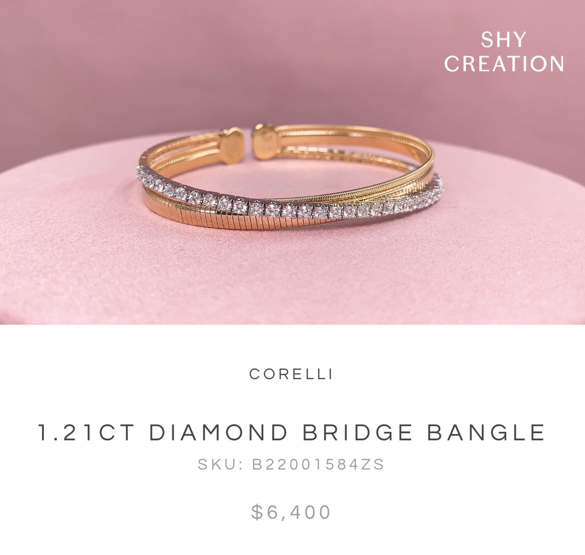 1.21CT DIAMOND BRIDGE BANGLE