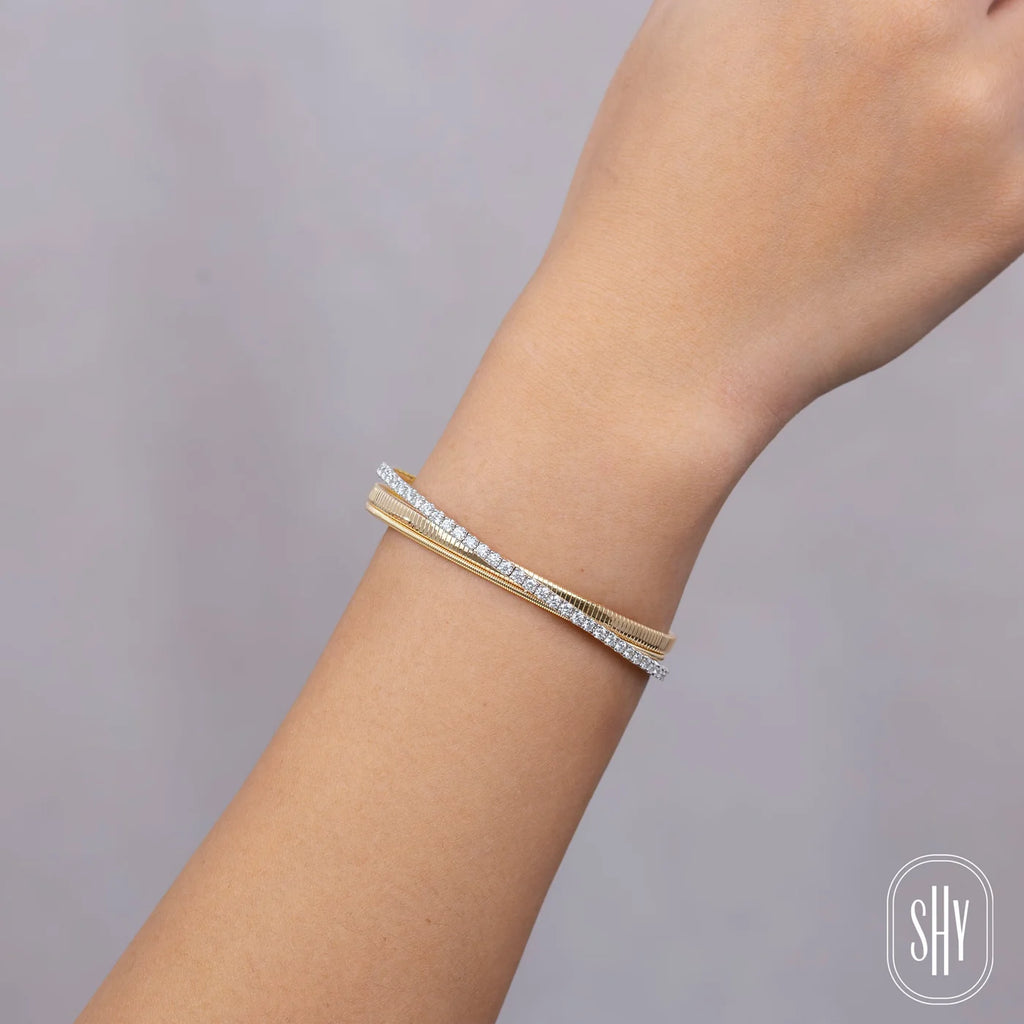 1.21CT DIAMOND BRIDGE BANGLE