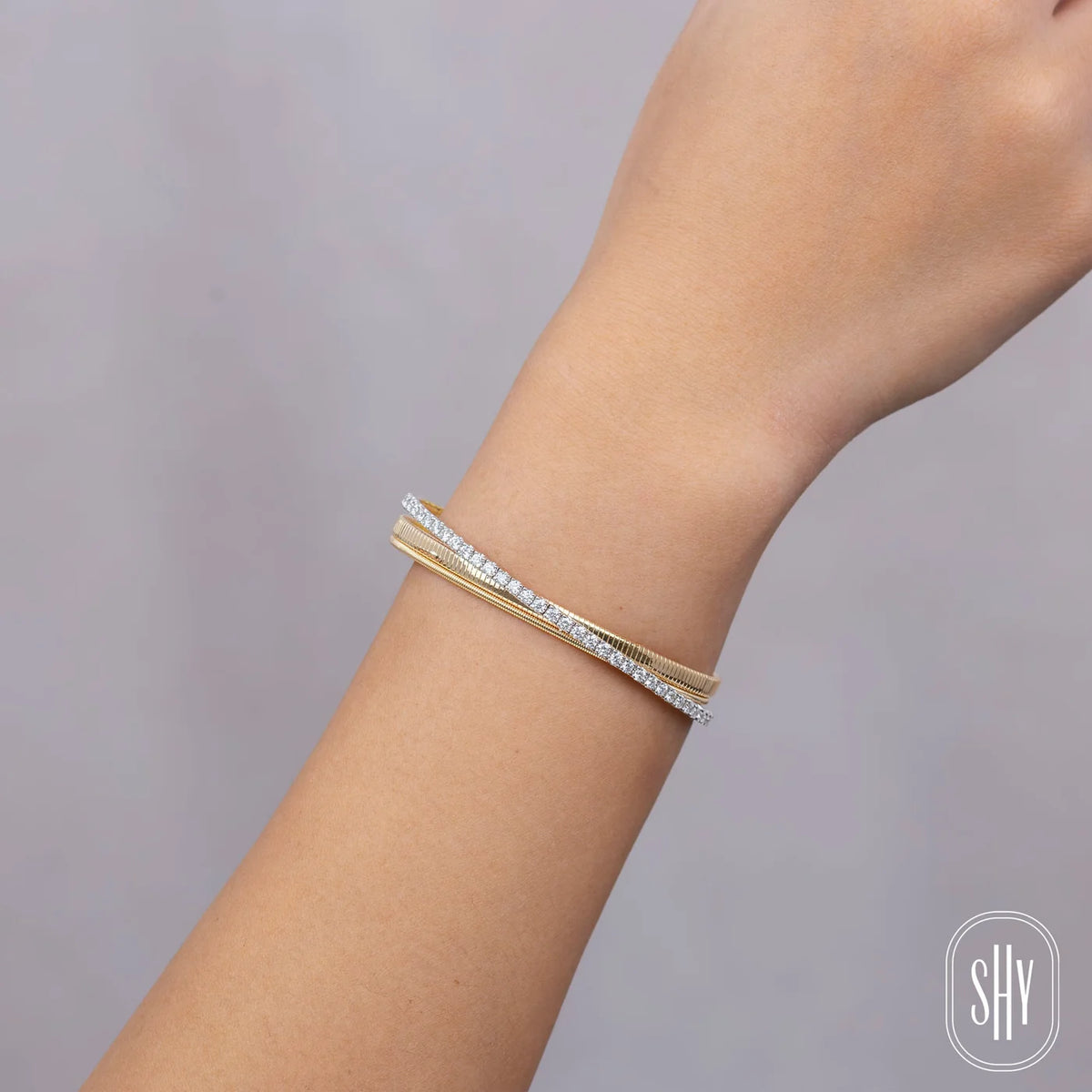 1.21CT DIAMOND BRIDGE BANGLE