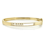 0.42 CT  Diamond Bezel Slider Bangle