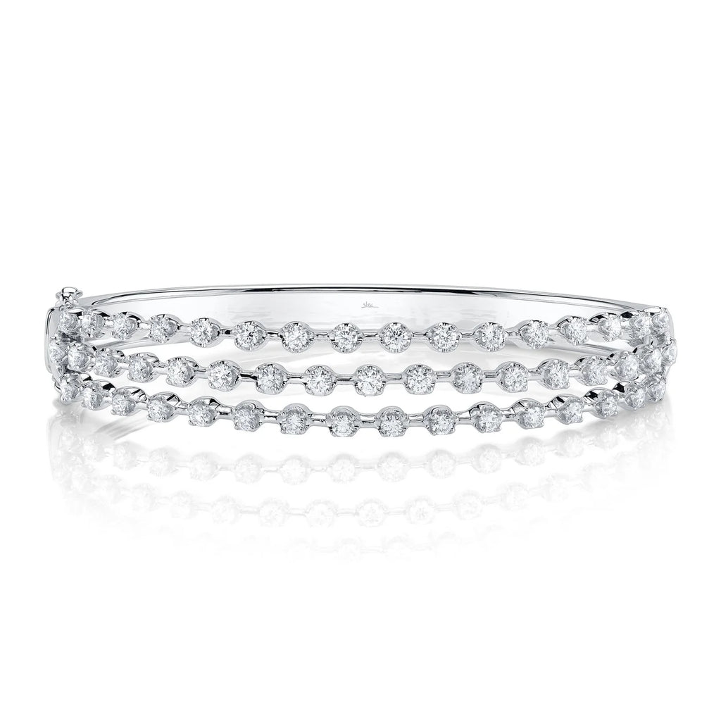 DIANA 2.24 CT Three-Row Diamond Bangle