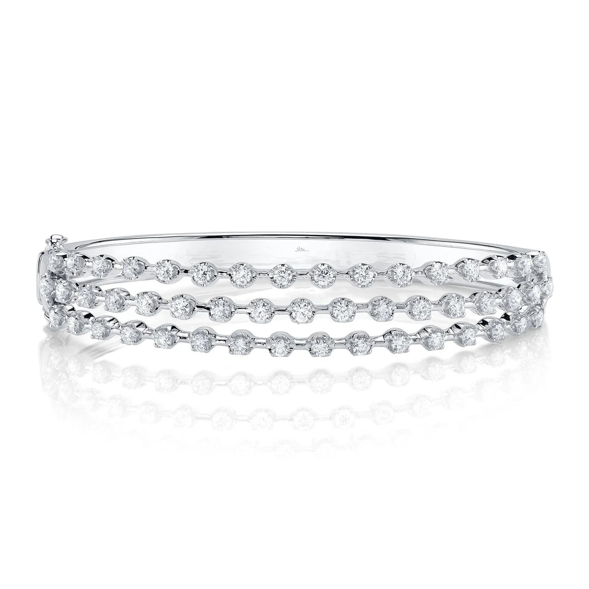 DIANA 2.24 CT Three-Row Diamond Bangle