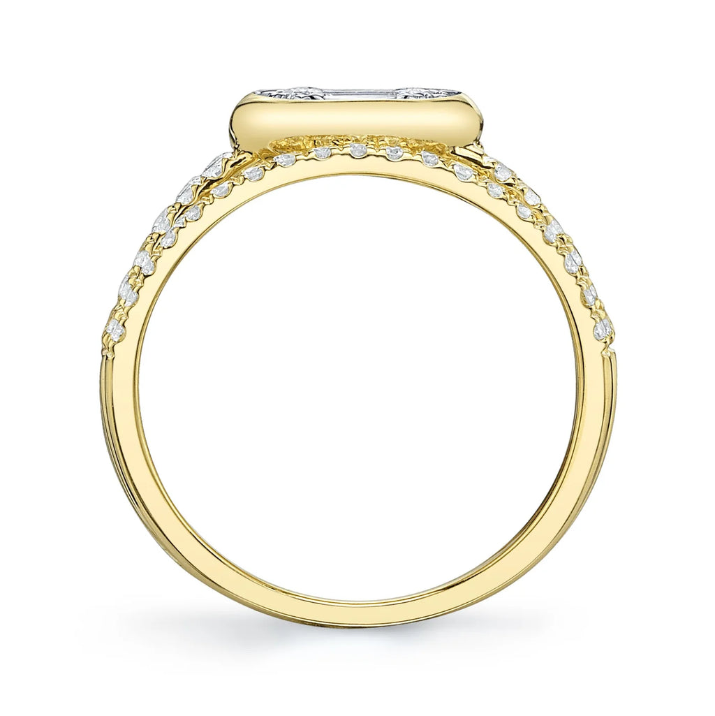 0.98 CT Diamond Baguette Statement Ring