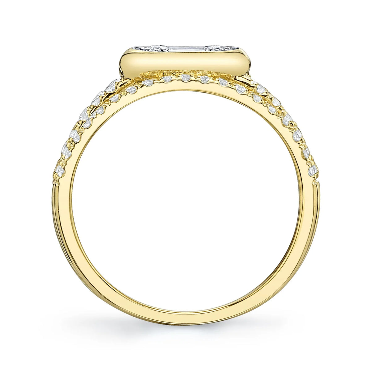 0.98 CT Diamond Baguette Statement Ring