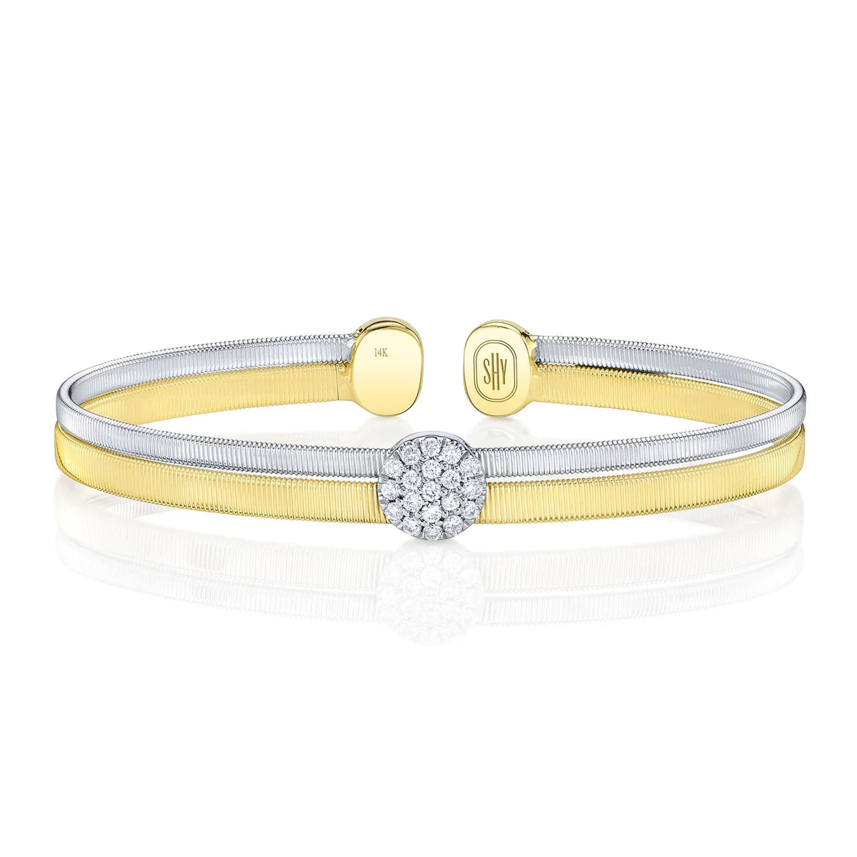 0.28CT DIAMOND PAVE CIRCLE BANGLE