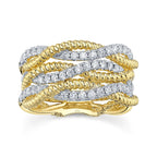 0.62CT DIAMOND TWISTED RING
