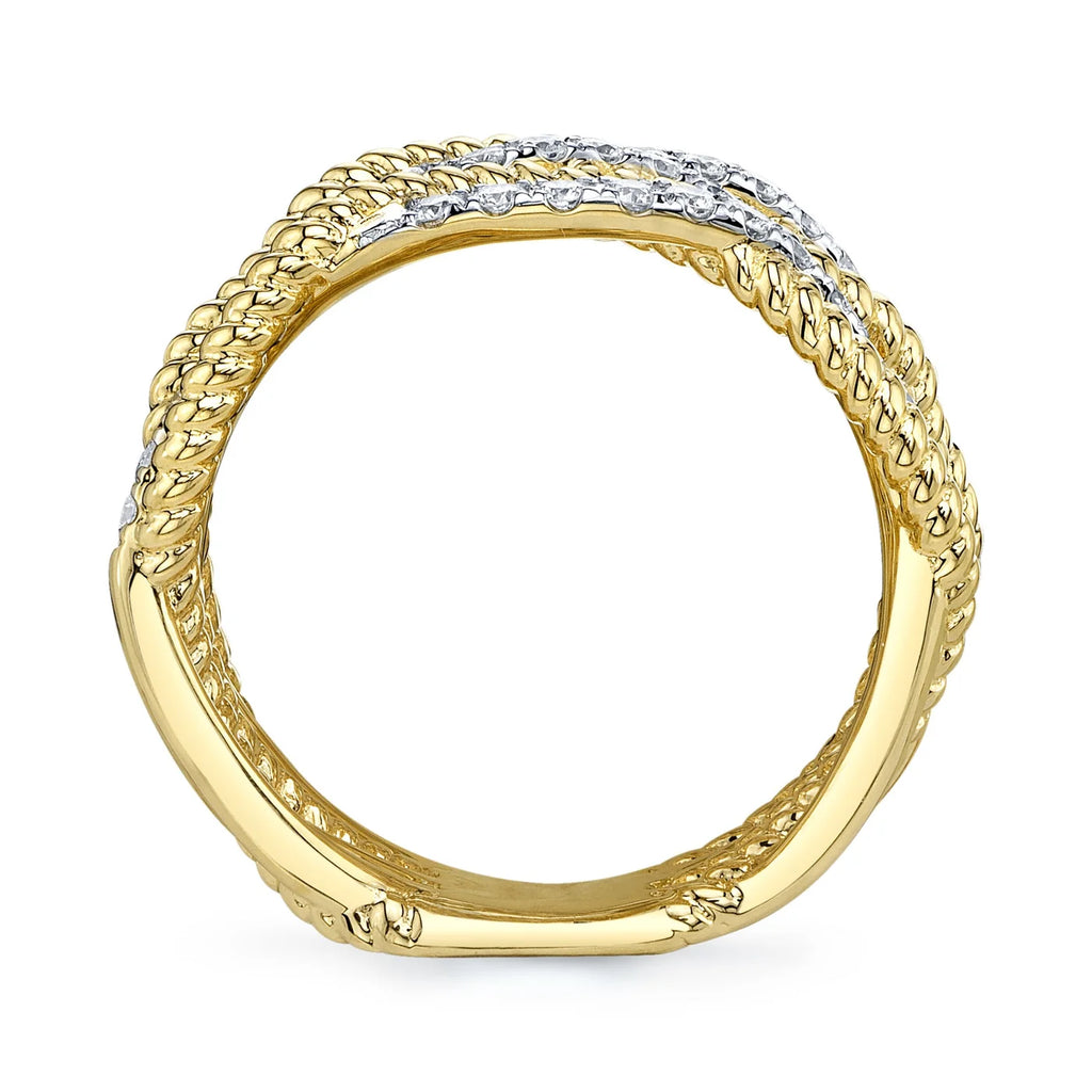 0.62CT DIAMOND TWISTED RING