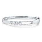 0.42 CT  Diamond Bezel Slider Bangle